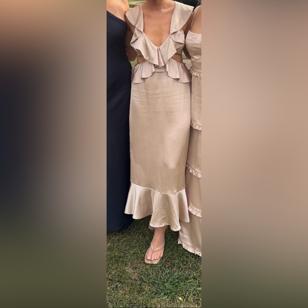 SHOW ME YOUR MUMU - Champagne Luxe Satin - Size Small